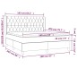 vidaXL Cama box spring con colchón tela color crema 160x200 cm vidaXL Cama box spring con colchón tela color crema 160x200 cm