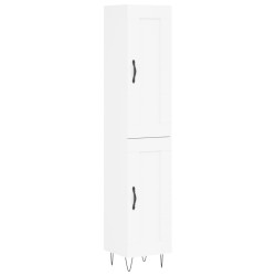 vidaXL Aparador alto madera contrachapada blanco 34,5x34x180 cm