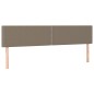 vidaXL Cama box spring colchón y luces LED tela gris taupe 160x200 cm