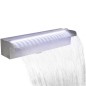 vidaXL Fuente cascada rectangular LED piscina acero inoxidable 45 cm vidaXL Fuente cascada rectangular LED piscina acero inoxidable 45 cm