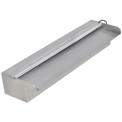 vidaXL Fuente cascada rectangular LED piscina acero inoxidable 45 cm 