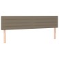 vidaXL Cama box spring con colchón LED tela gris taupe 160x200 cm