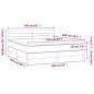 vidaXL Cama box spring con colchón LED tela gris taupe 160x200 cm