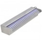 vidaXL Fuente cascada rectangular LED piscina acero inoxidable 45 cm vidaXL Fuente cascada rectangular LED piscina acero inoxidable 45 cm
