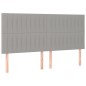 vidaXL Cama box spring con colchón tela y LED gris claro 200x200 cm vidaXL Cama box spring con colchón tela y LED gris claro 200x200 cm