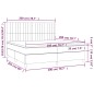 vidaXL Cama box spring con colchón tela y LED gris claro 200x200 cm vidaXL Cama box spring con colchón tela y LED gris claro 200x200 cm