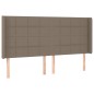 vidaXL Cama box spring colchón y luces LED tela gris taupe 180x200 cm vidaXL Cama box spring colchón y luces LED tela gris taupe 180x200 cm