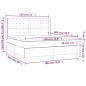 vidaXL Cama box spring colchón y luces LED tela crema 180x200 cm