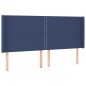 vidaXL Cama box spring colchón y luces LED tela azul 180x200 cm vidaXL Cama box spring colchón y luces LED tela azul 180x200 cm
