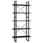 vidaXL Estantería de 5 niveles madera de pino negro 80x30x175 cm vidaXL Estantería de 5 niveles madera de pino negro 80x30x175 cm