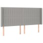 vidaXL Cama box spring con colchón tela y LED gris claro 200x200 cm vidaXL Cama box spring con colchón tela y LED gris claro 200x200 cm