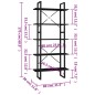 vidaXL Estantería de 5 niveles madera de pino negro 80x30x175 cm vidaXL Estantería de 5 niveles madera de pino negro 80x30x175 cm