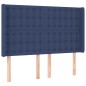 vidaXL Cama box spring colchón y luces LED tela azul 140x200 cm vidaXL Cama box spring colchón y luces LED tela azul 140x200 cm