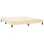 vidaXL Cama box spring con colchón tela color crema 160x200 cm vidaXL Cama box spring con colchón tela color crema 160x200 cm