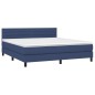 vidaXL Cama box spring con colchón tela azul 180x200 cm vidaXL Cama box spring con colchón tela azul 180x200 cm