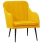 vidaXL Sillón de terciopelo amarillo 63x76x80 cm vidaXL Sillón de terciopelo amarillo 63x76x80 cm