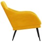 vidaXL Sillón de terciopelo amarillo 63x76x80 cm vidaXL Sillón de terciopelo amarillo 63x76x80 cm