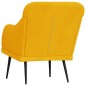 vidaXL Sillón de terciopelo amarillo 63x76x80 cm vidaXL Sillón de terciopelo amarillo 63x76x80 cm