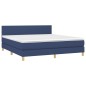vidaXL Cama box spring con colchón y LED tela azul 180x200 cm vidaXL Cama box spring con colchón y LED tela azul 180x200 cm