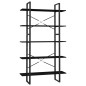 vidaXL Estantería de 5 niveles madera de pino negro 100x30x175 cm