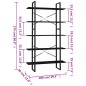 vidaXL Estantería de 5 niveles madera de pino negro 100x30x175 cm