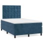 vidaXL Cama box spring con colchón terciopelo azul oscuro 120x200 cm vidaXL Cama box spring con colchón terciopelo azul oscuro 120x200 cm