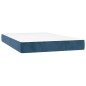 vidaXL Cama box spring con colchón terciopelo azul oscuro 120x200 cm vidaXL Cama box spring con colchón terciopelo azul oscuro 120x200 cm