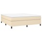 vidaXL Cama box spring con colchón tela color crema 180x200 cm vidaXL Cama box spring con colchón tela color crema 180x200 cm