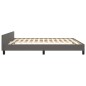 vidaXL Estructura de cama con cabecero cuero sintético gris 160x200cm vidaXL Estructura de cama con cabecero cuero sintético gris 160x200cm