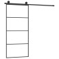 vidaXL Puerta corredera con set herrajes vidrio ESG aluminio 90x205 cm vidaXL Puerta corredera con set herrajes vidrio ESG aluminio 90x205 cm