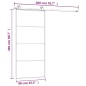 vidaXL Puerta corredera con set herrajes vidrio ESG aluminio 90x205 cm vidaXL Puerta corredera con set herrajes vidrio ESG aluminio 90x205 cm