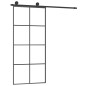 vidaXL Puerta corredera con set herrajes vidrio ESG aluminio 90x205 cm vidaXL Puerta corredera con set herrajes vidrio ESG aluminio 90x205 cm