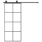 vidaXL Puerta corredera con set herrajes vidrio ESG aluminio 90x205 cm vidaXL Puerta corredera con set herrajes vidrio ESG aluminio 90x205 cm