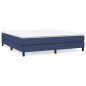 vidaXL Cama box spring con colchón tela azul 180x200 cm vidaXL Cama box spring con colchón tela azul 180x200 cm