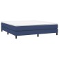 vidaXL Cama box spring con colchón tela azul 180x200 cm vidaXL Cama box spring con colchón tela azul 180x200 cm