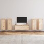 vidaXL Muebles para TV 5 piezas madera maciza de pino vidaXL Muebles para TV 5 piezas madera maciza de pino