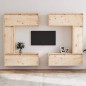 vidaXL Muebles para TV 6 piezas madera maciza de pino vidaXL Muebles para TV 6 piezas madera maciza de pino