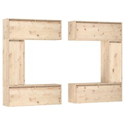 vidaXL Muebles para TV 6 piezas madera maciza de pino
