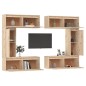 vidaXL Muebles para TV 6 piezas madera maciza de pino vidaXL Muebles para TV 6 piezas madera maciza de pino