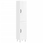 vidaXL Aparador alto madera contrachapada blanco brillo 34,5x34x180 cm vidaXL Aparador alto madera contrachapada blanco brillo 34,5x34x180 cm