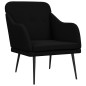 vidaXL Sillón de tela negro 63x76x80 cm vidaXL Sillón de tela negro 63x76x80 cm