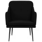 vidaXL Sillón de tela negro 63x76x80 cm vidaXL Sillón de tela negro 63x76x80 cm