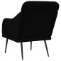 vidaXL Sillón de tela negro 63x76x80 cm vidaXL Sillón de tela negro 63x76x80 cm