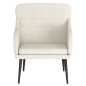 vidaXL Sillón de terciopelo color crema 63x76x80 cm vidaXL Sillón de terciopelo color crema 63x76x80 cm