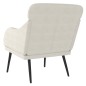 vidaXL Sillón de terciopelo color crema 63x76x80 cm vidaXL Sillón de terciopelo color crema 63x76x80 cm