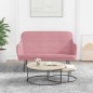 vidaXL Banco de terciopelo rosa 110x76x80 cm vidaXL Banco de terciopelo rosa 110x76x80 cm