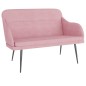 vidaXL Banco de terciopelo rosa 110x76x80 cm vidaXL Banco de terciopelo rosa 110x76x80 cm