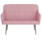 vidaXL Banco de terciopelo rosa 110x76x80 cm vidaXL Banco de terciopelo rosa 110x76x80 cm