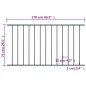 vidaXL Panel valla acero recubrimiento polvo gris antracita 1,7x0,75m vidaXL Panel valla acero recubrimiento polvo gris antracita 1,7x0,75m