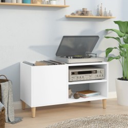 vidaXL Mueble para discos madera contrachapada blanco 84,5x38x48 cm